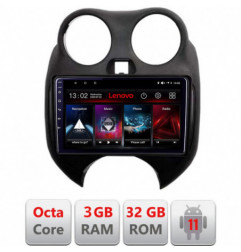 Navigatie dedicata Lenovo Nissan Micra 2010-2014  Android radio gps internet Octa Core 3+32 KIT-micra2010+EDT-E509