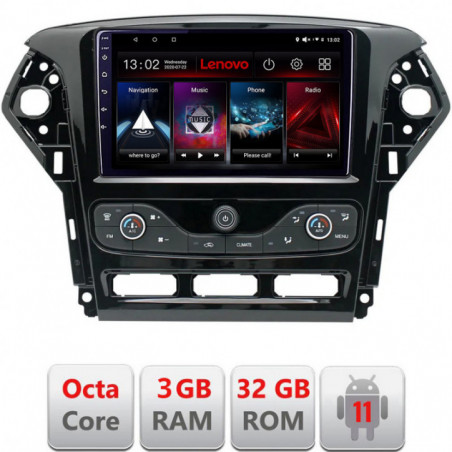 Navigatie dedicata Lenovo Ford Mondeo 2011-2014  Android radio gps internet Octa Core 3+32 KIT-mondeo-nav-10+EDT-E509