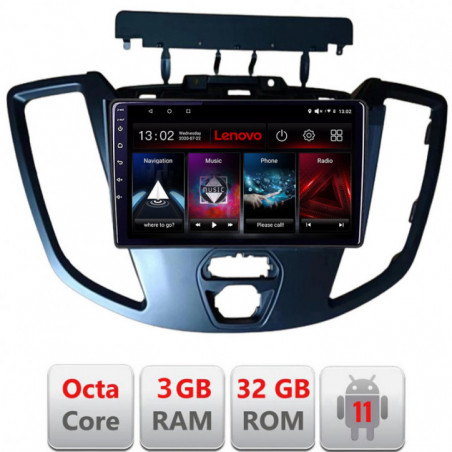 Navigatie dedicata Lenovo Ford Transit 2015-2020  Android radio gps internet Octa Core 3+32 kit-turneo-custom+EDT-E509