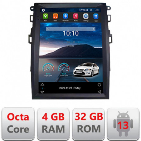 Navigatie dedicata tip Tesla Ford Mondeo 4 radio gps internet 8Core 4G carplay android auto 4+32 kit-tesla-377+EDT-E420