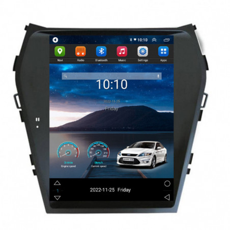 Navigatie dedicata tip Tesla Hyundai Santa Fe 2012-2018 radio gps internet 8Core 4G carplay android auto 4+32 kit-tesla-209+EDT