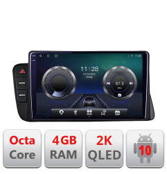 Navigatie dedicata Audi A4 2008-2016 NON-MMI C-A4 Android Octa Core Ecran 2K QLED GPS  4G 4+32GB 360 KIT-A4+EDT-E410-2K