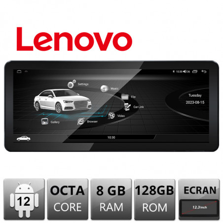 Lenovo Brillante Navigatie dedicata Audi Q5 Concert Symphonie 2009-2014 ecran de 12.3" 4G 8+128 1920x720 IPS 360 Android GPS