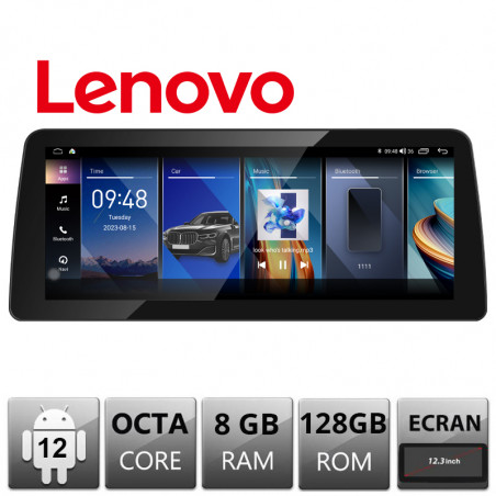 Lenovo Brillante Navigatie dedicata BMW X1 E84 2010-2011 cu ecran CIC Android ecran de 12.3" 4G 8+128 1920x720 IPS 360 Android GPS