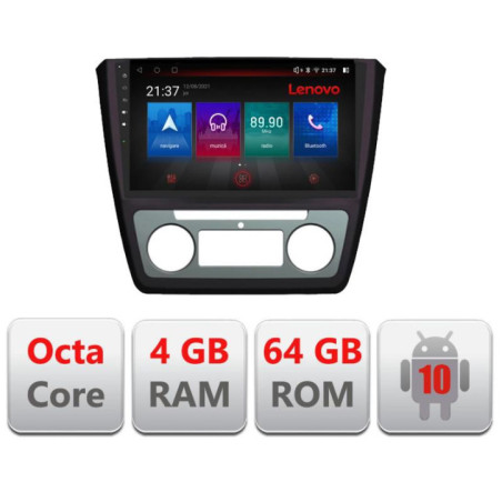 Navigatie dedicata Skoda Yeti 2009-2014 E-YETI Octa Core cu Android Radio Bluetooth Internet GPS WIFI DSP 4+64GB 4G
