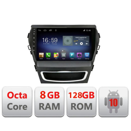 Navigatie dedicata HYUNDAI IX 45 SANTA FE 2013-2015 F-209 Octa Core cu Android Radio Bluetooth Internet GPS WIFI DSP 8+128GB 4G