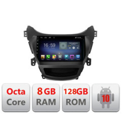 Navigatie dedicata Hyundai Elantra 2013-2015 F-359 Octa Core cu Android Radio Bluetooth Internet GPS WIFI DSP 8+128GB 4G