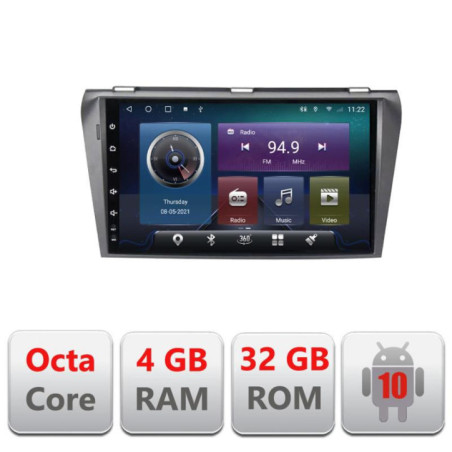 Navigatie dedicata Mazda 3 2004-2009 C-161 Octa Core cu Android Radio Bluetooth Internet GPS WIFI 4+32GB