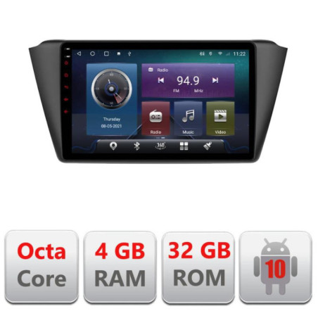 Navigatie dedicata Skoda Fabia 2015- C-541 Octa Core cu Android Radio Bluetooth Internet GPS WIFI 4+32GB
