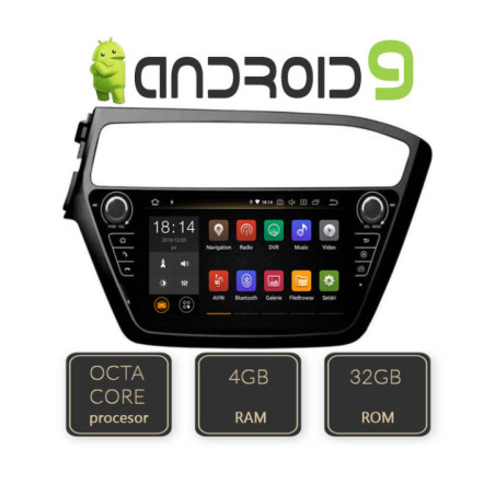 Navigatie dedicata Hyundai I20 2018- EDT-G1130-8CORE cu Android ecran tactil capacitiv Bluetooth Internet GPS Octa Core