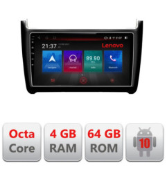 Navigatie dedicata VW Polo 2014-2017 E-655 Octa Core cu Android Radio Bluetooth Internet GPS WIFI DSP 4+64GB 4G