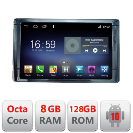 Navigatie dedicata Toyota 2din F-TY2DIN Octa Core cu Android Radio Bluetooth Internet GPS WIFI DSP 8+128GB 4G