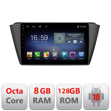 Navigatie dedicata SKODA FABIA 2015- Manual F-541 Octa Core cu Android Radio Bluetooth Internet GPS WIFI DSP 8+128GB 4G