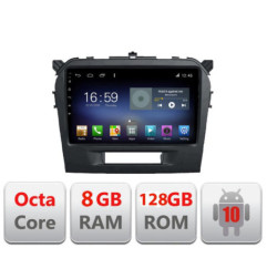 Navigatie dedicata Suzuki Grand Vitara 2016- F-2265 Octa Core cu Android Radio Bluetooth Internet GPS WIFI DSP 8+128GB 4G