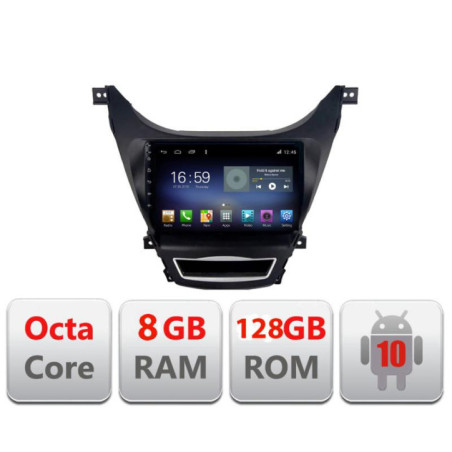 Navigatie dedicata Hyundai Elantra 2011-2013 F-092 Octa Core cu Android Radio Bluetooth Internet GPS WIFI DSP 8+128GB 4G