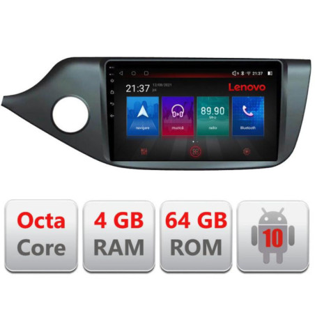 Navigatie dedicata Kia Ceed 2012-2018 E-KI39 Octa Core cu Android Radio Bluetooth Internet GPS WIFI DSP 4+64GB 4G