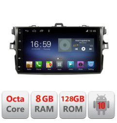 Navigatie dedicata TOYOTA Corolla 2007-2013 F-063 Octa Core cu Android Radio Bluetooth Internet GPS WIFI DSP 8+128GB 4G