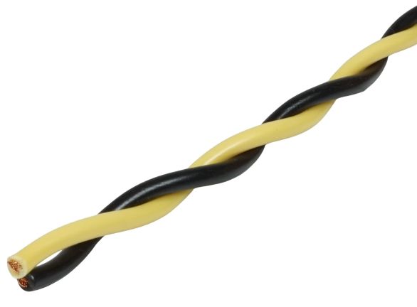 Sodrott hangszórókábel 2x 0,75 mm²x1m Audio System M-Z-TSC 0,75 BK-YE