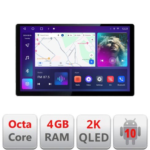 Navigatie Audi A6 C6 2004-2010 Qled 2K Octa Core 4+32 LTE 4G DSP Wifi 5Ghz android auto carplay radio gps internet 