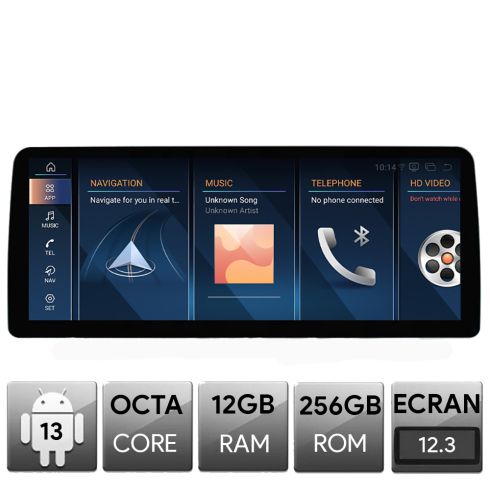 Navigatie dedicata Edotec BMW Z4 E89 masini fara ecran de fabrica, Android, Octa Core, 12+256, 12.3", Qled 2K 2400x900, Qualcomm 680
