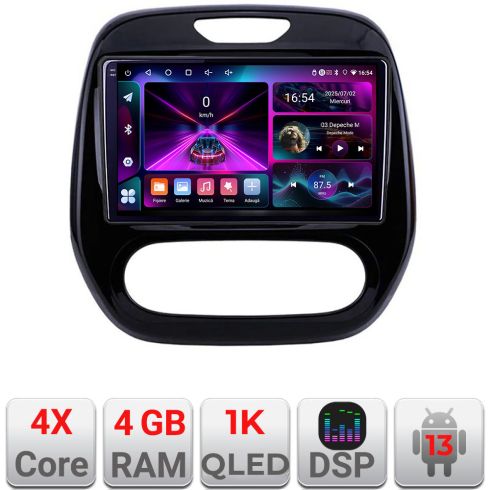Navigáció Renault Captur 2013-2020 Android rádió gps internet 4+64 InCell kijelző 1K KIT-captur-+EDT-E209-RK