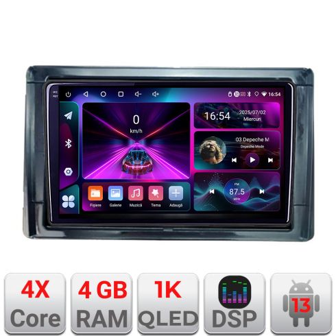Navigatie Toyota 2DIN A-TY2DIN  4+64 InCell Display 1K Android Waze USB Navigatie Internet Youtube Radio