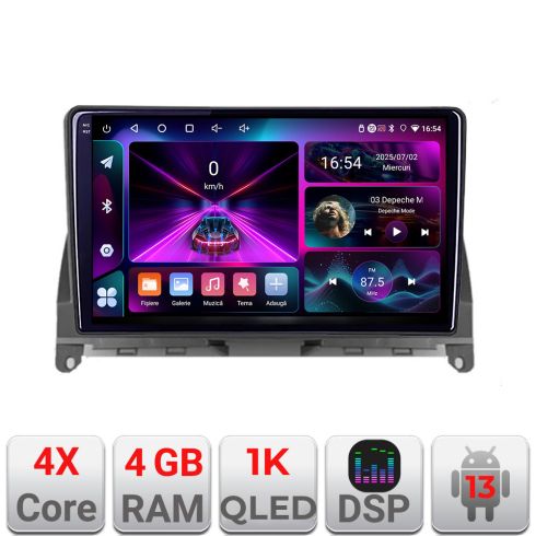 Navigatie Mercedes W204 2008-2012 A-W204  4+64 InCell Display 1K Android Waze USB Navigatie Internet Youtube Radio