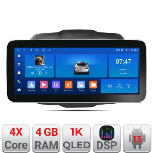Navigatie Jeep Renegade K-500 Edotec 4+64 12.3 inch Incell 1K android Wifi 5Ghz gps internet  