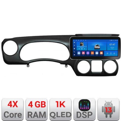 Navigatie Jeep Wrangler 2014-2016 Edotec 4+64 12.3 inch Incell 1K android Wifi 5Ghz gps internet  Kit-wr-15