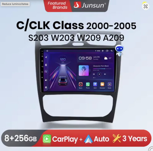 8+256 Navigatie Mercedes C W203 2002-2007