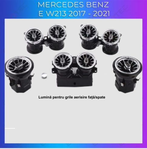 Lumini Ambientale ventilatoare fata-spate Mercedes E W213 2017-2021 control pe sistemul original sau telefon