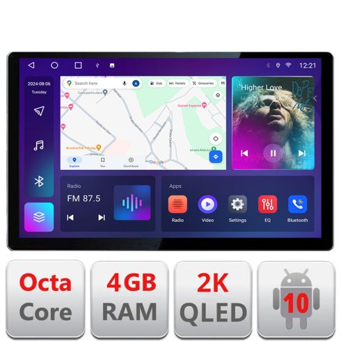 Navigatie vw multivan 2003-2015 Qled 2K Octa Core 4+64 LTE 4G DSP Wifi 5Ghz android auto carplay radio gps internet EDT-E413-2K
