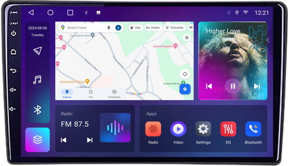 Navigatie Ford Transit 2019- varianta ecran de fabrica Android Ecran QLED octa core 4+64 carplay android auto KIT-transit-2019-b+EDT-E309V3
