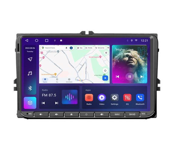 Navigatie VW Seat Skoda EDT-E305 cu Android GPS Internet Bluetooth Radio 8core 4+64 4G carplay wireless v2