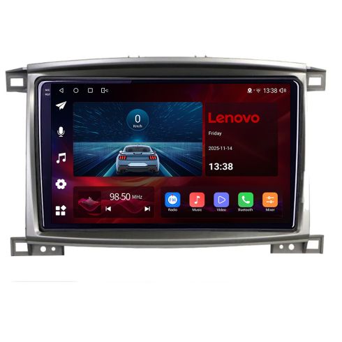 Navigatie Toyota Land Cruiser L100 2002-2008 Lenovo Kit-L100 8 Core 2.0 Ghz 4+64 Qled Incell 1K Android 360 Carplay DSP AHD 1080P E-Sim 4G Wifi 5Ghz Bluetooth Qualcomm