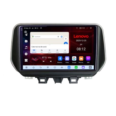 Navigatie Hyundai Tucson 2019 Quad Core Lenovo Kit-1135 8 Core 2.2 Ghz 8+128 Qled Incell 1K Android 360 Carplay DSP AHD 1080P ADAS 4G Wifi 5Ghz Bluetooth PRO