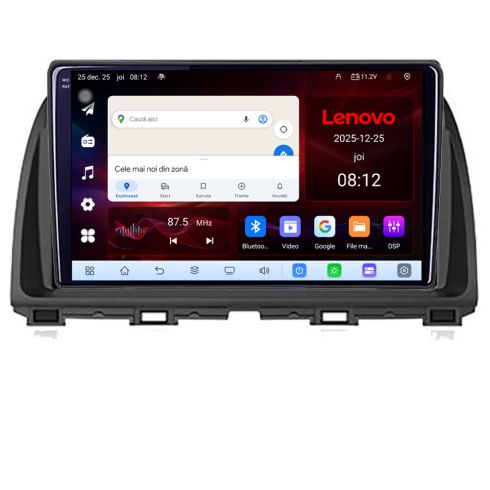 Navigatie Mazda CX-5 2012-2016 Lenovo 8 Core 2.2 Ghz 8+128 Qled Incell 1K Android 360 Carplay DSP AHD 1080P ADAS 4G Wifi 5Ghz Bluetooth PRO