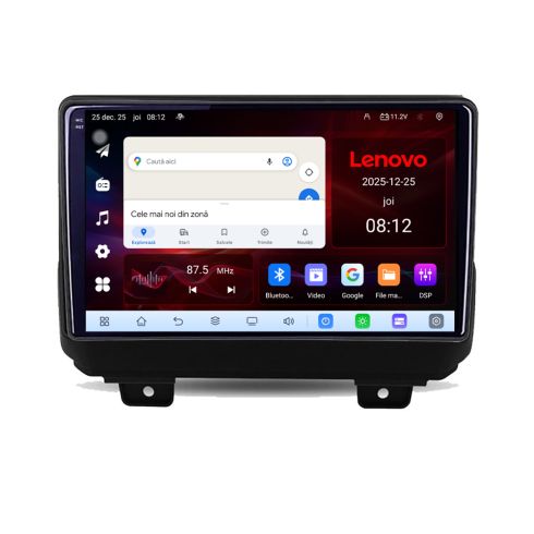 Navigatie Jeep Wrangler 2018- Lenovo Kit-WRANGLER 8 Core 2.2 Ghz 8+128 Qled Incell 1K Android 360 Carplay DSP AHD 1080P ADAS 4G Wifi 5Ghz Bluetooth PRO