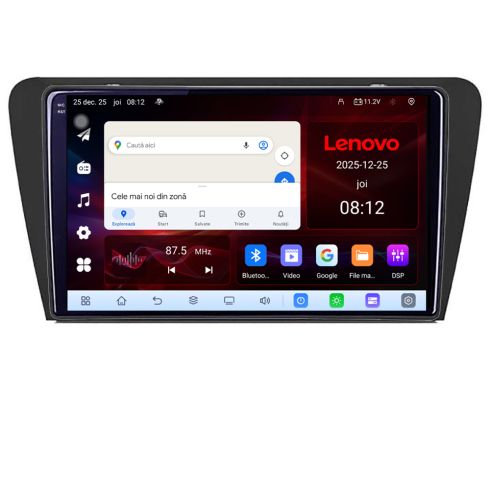 Navigatie Skoda Octavia 3 Lenovo Kit-279 8 Core 2.2 Ghz 8+128 Qled Incell 1K Android 360 Carplay DSP AHD 1080P ADAS 4G Wifi 5Ghz Bluetooth PRO