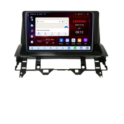 Navigatie Mazda 6 2004-2008 Lenovo Kit-MZD6 8 Core 2.2 Ghz 8+128 Qled Incell 1K Android 360 Carplay DSP AHD 1080P ADAS 4G Wifi 5Ghz Bluetooth PRO