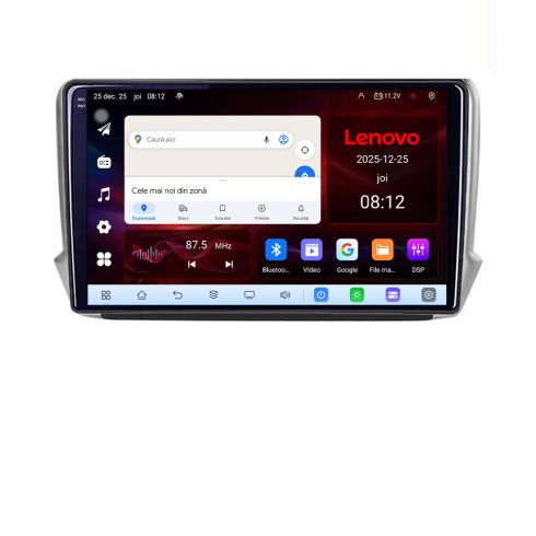 Navigatie Peugeot 208/2008 Lenovo Kit-PSA 8 Core 2.2 Ghz 8+128 Qled Incell 1K Android 360 Carplay DSP AHD 1080P ADAS 4G Wifi 5Ghz Bluetooth PRO