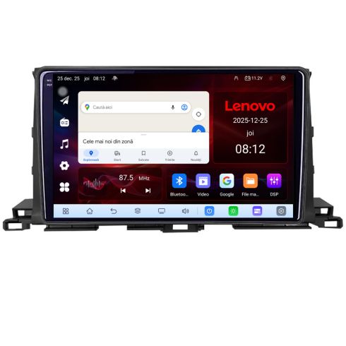 Navigatie Toyota Highlander 2013-2018 8 Core 2.2 Ghz 8+128 Qled Incell 1K Android 360 Carplay DSP AHD 1080P ADAS 4G Wifi 5Ghz Bluetooth PRO