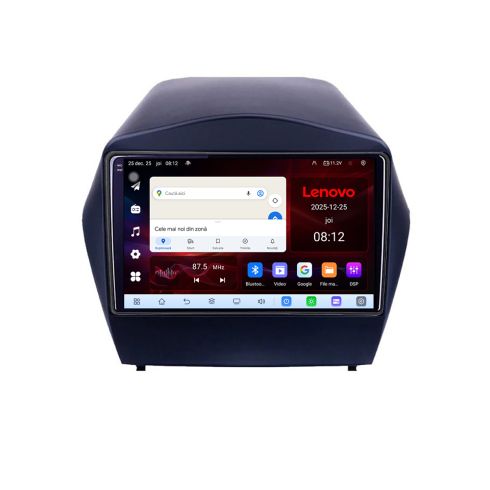 Navigatie Hyundai IX35 Lenovo Kit-361 8 Core 2.2 Ghz 8+128 Qled Incell 1K Android 360 Carplay DSP AHD 1080P ADAS 4G Wifi 5Ghz Bluetooth PRO