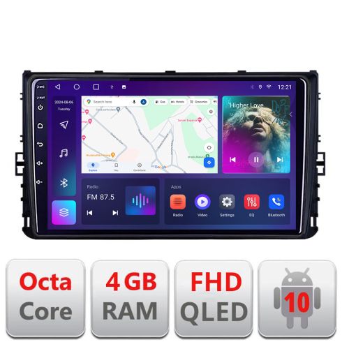 VW B-933 Android navigációs csoport QLED képernyő octa core 4+64 Carplay android auto KIT-933+EDT-E309V3