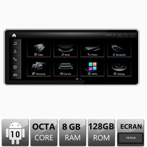 Navigáció Audi Q7 2015-2020 8+128 kamera 360 fokos képernyő 12.3 qled gps android bluetooth 4g internet wifi