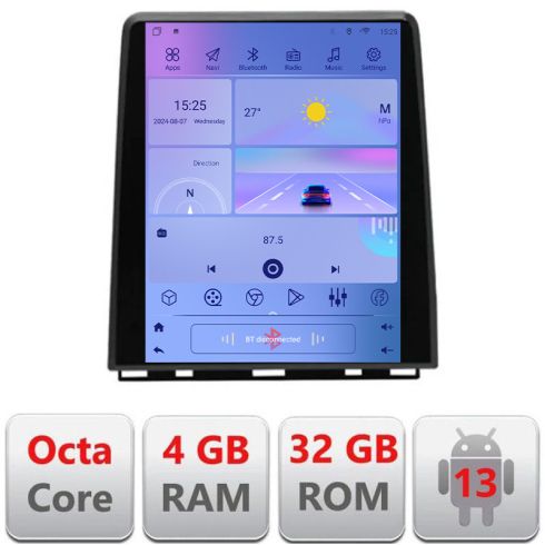 Navigatie dedicata Chevrolet Cruze 2008-2015  9.7" qled 4+32 360 Android wifi 4G carplay android auto kit-tesla-045+EDT-E420