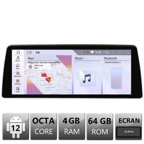 Navigatie BMW Seria 5 E60 2006-2012 cu ecran CIC Android ecran 10.25" 4+64 4G BT
