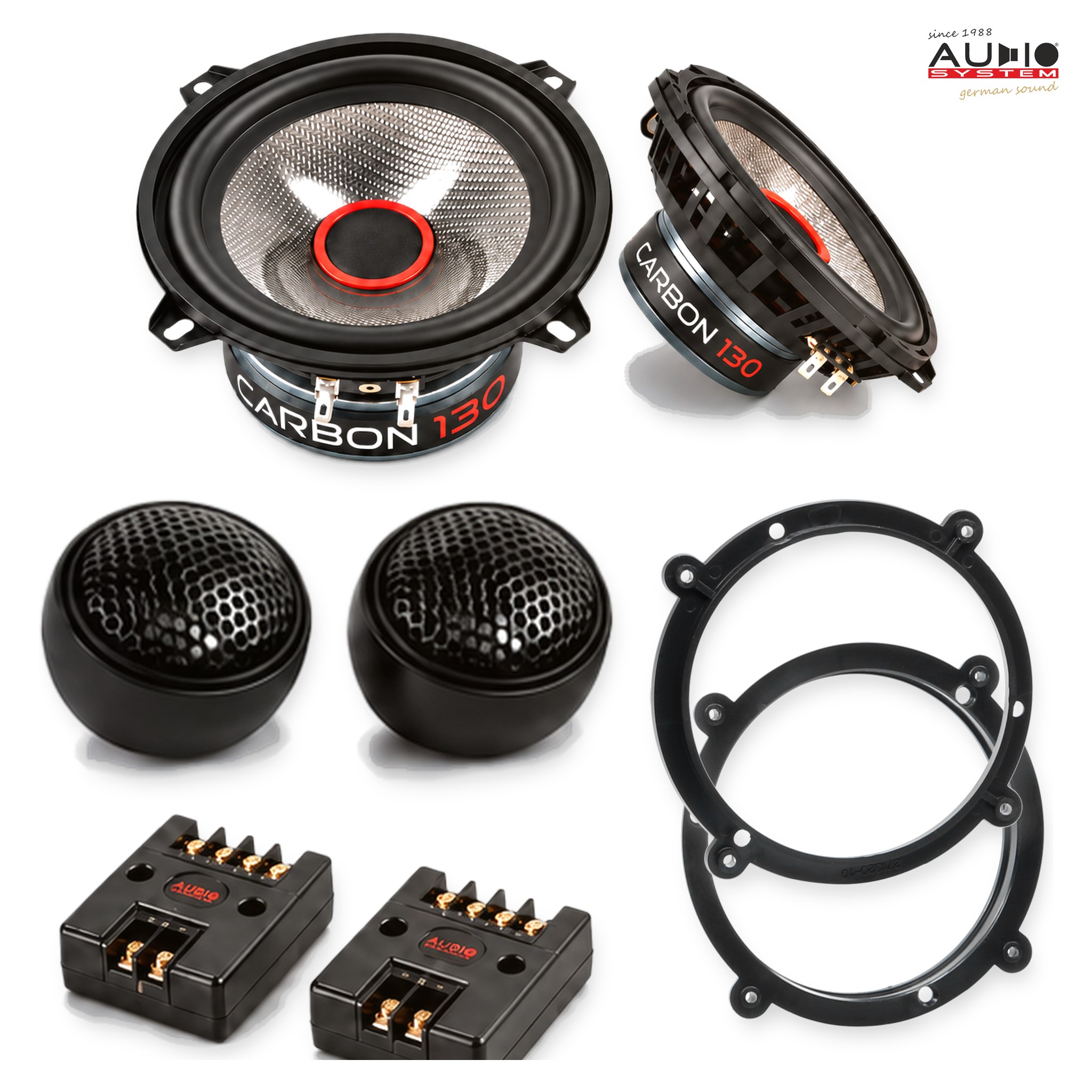 Pachet difuzoare dedicate Audi A3 1996-2003 - Audio System CARBON 130 mm