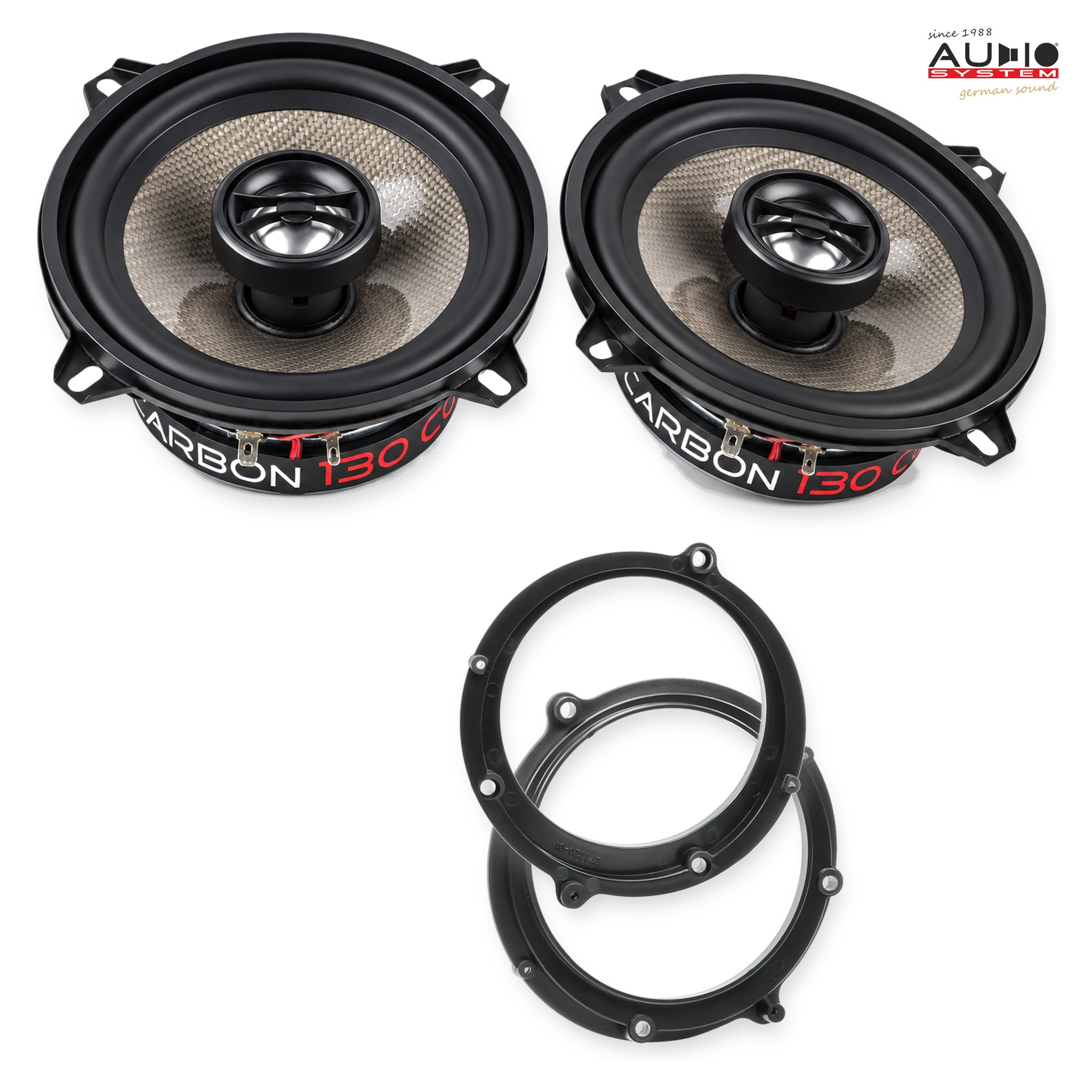 Pachet difuzoare dedicate Audi A4 (B5) 1994-2000 - Audio System CARBON 130 mm
