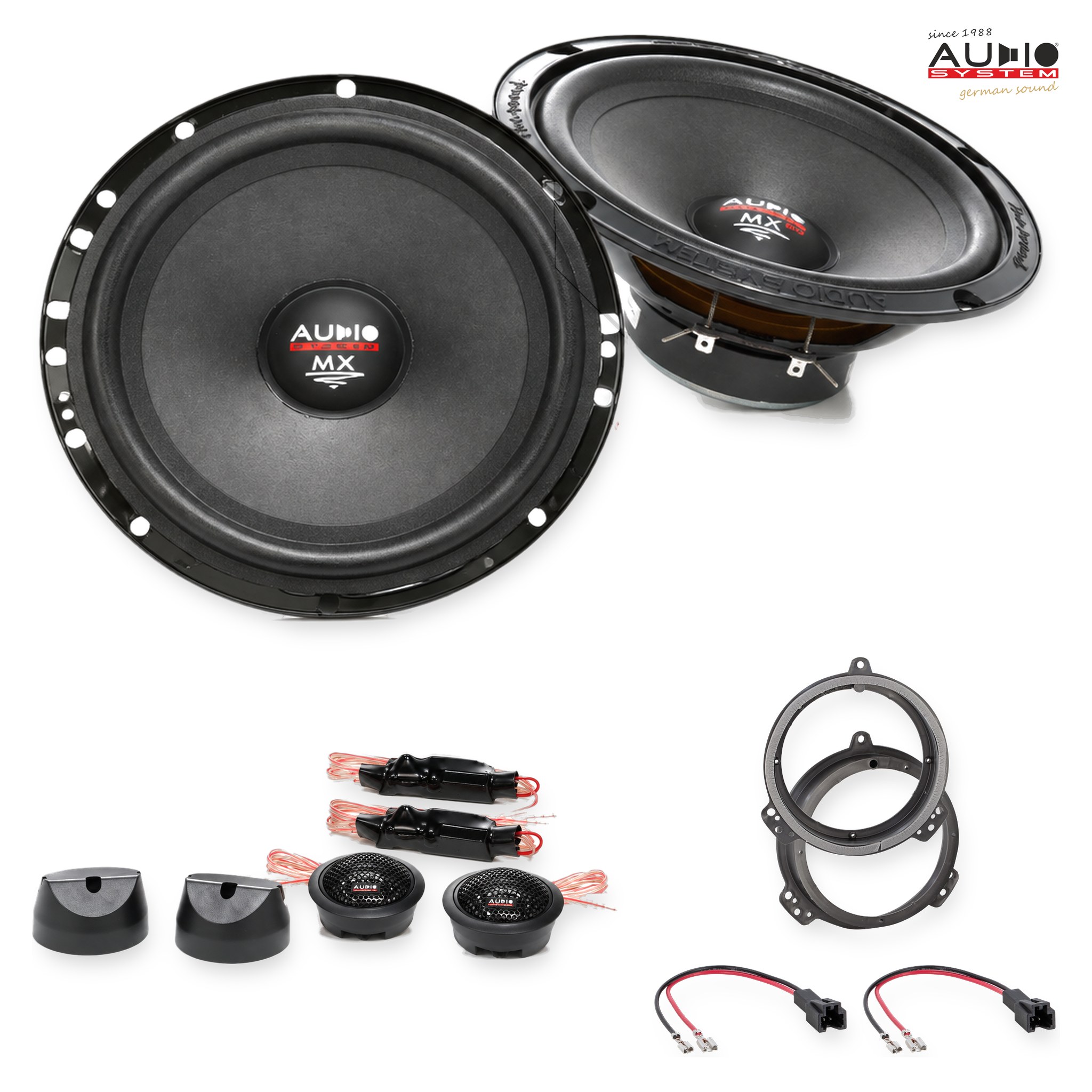 Pachet difuzoare dedicate Audi A4 (B6-B7) 2000-2008 - Audio System MX EVO 165 mm